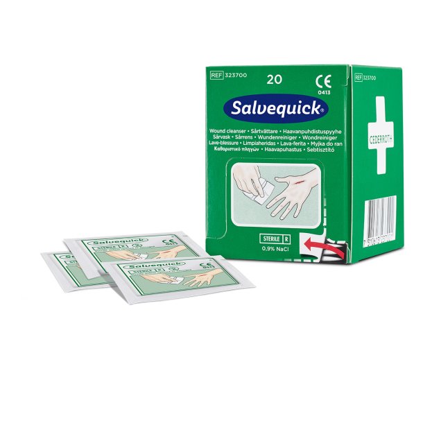 Cederroth/Salvequick Srtvttare 20st/ask (0,9% NaCl)