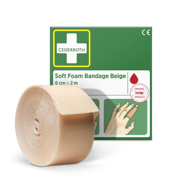 Cederroth Soft Foam Bandage Beige 6 cm x 4,5 m