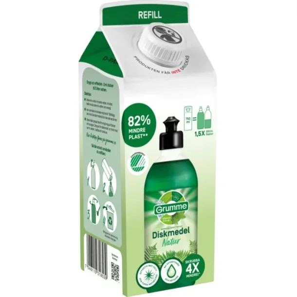 Grumme Diskmedel Natur refill